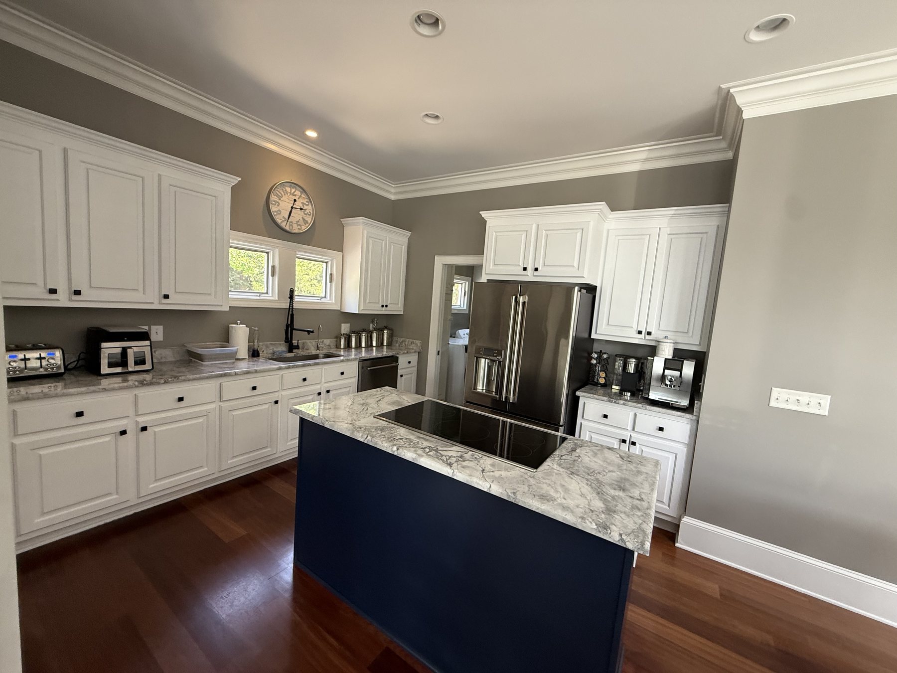 Kitchen island and chef-ready cooking space at Polaris Pointe.